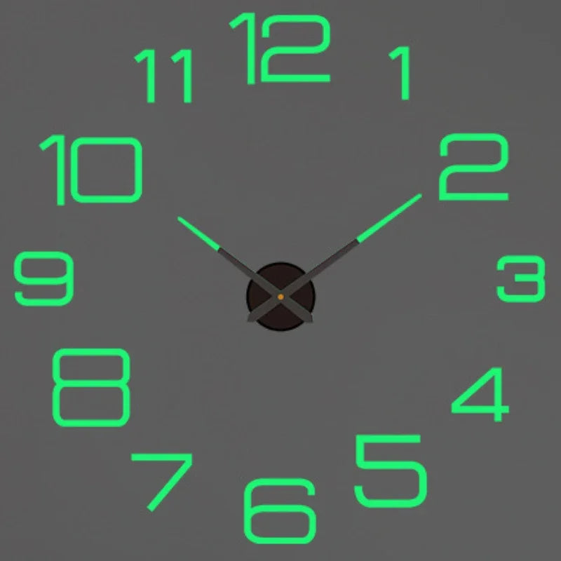 Luminous Acrylic DIY Wall Clock – 12 Designs, 36 or 48 Inch