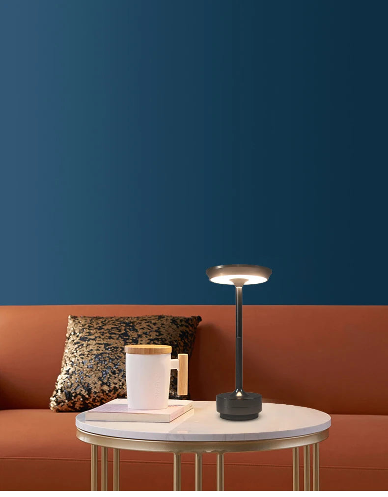 USB Rechargeable LED Table Lamp – Touch Control, 3 Color Modes, Stepless Dimming, Waterproof Bedside Desk Lamp