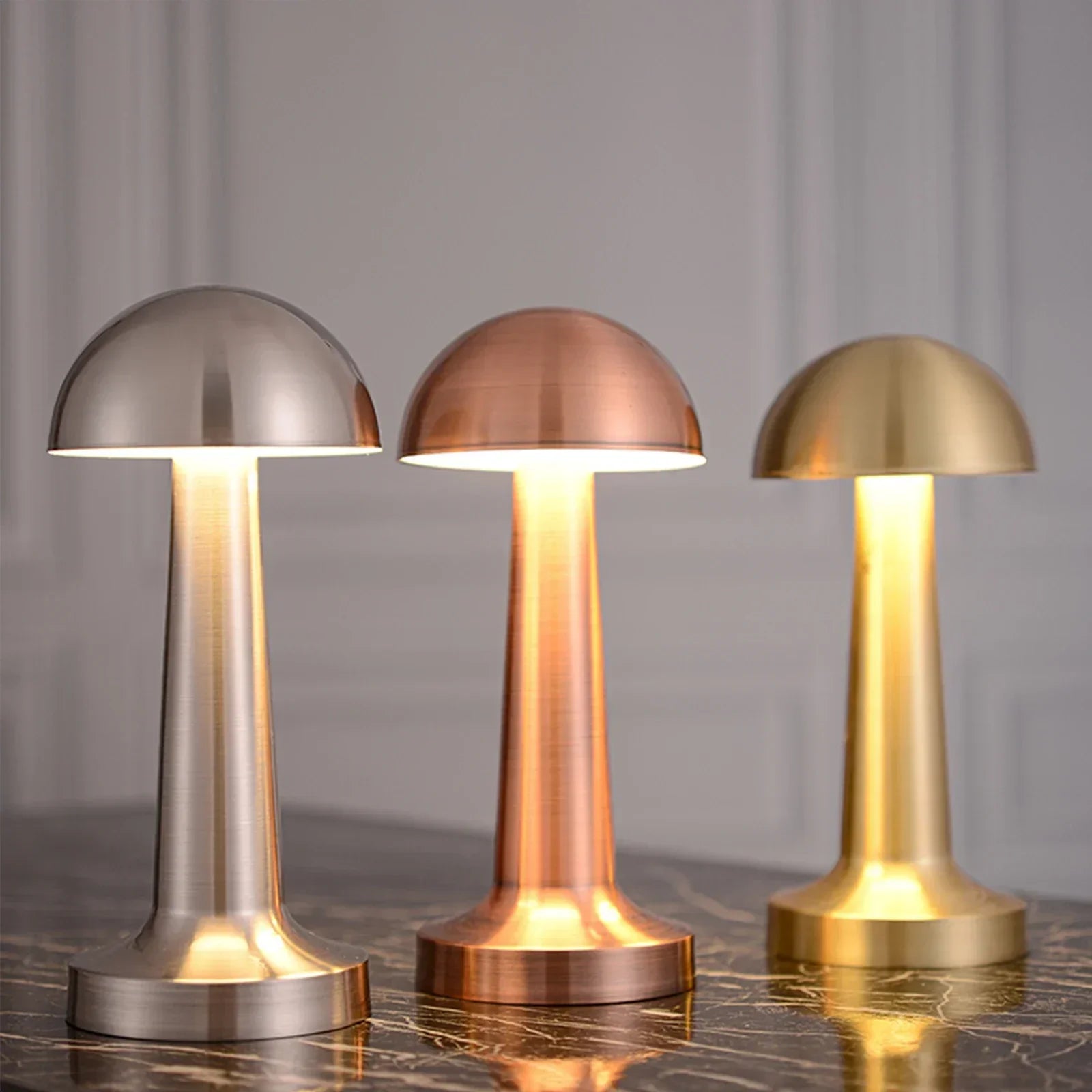 Modern LED Table Lamp – USB-C Rechargeable, Touch Control, 3 Color Modes & Stepless Dimming Metal Bedside Desk Lamp