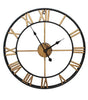 40 cm Nordic Metal Roman Numeral Wall Clock – Antique-Style Quartz Indoor/Outdoor Decor, 4 Finishes