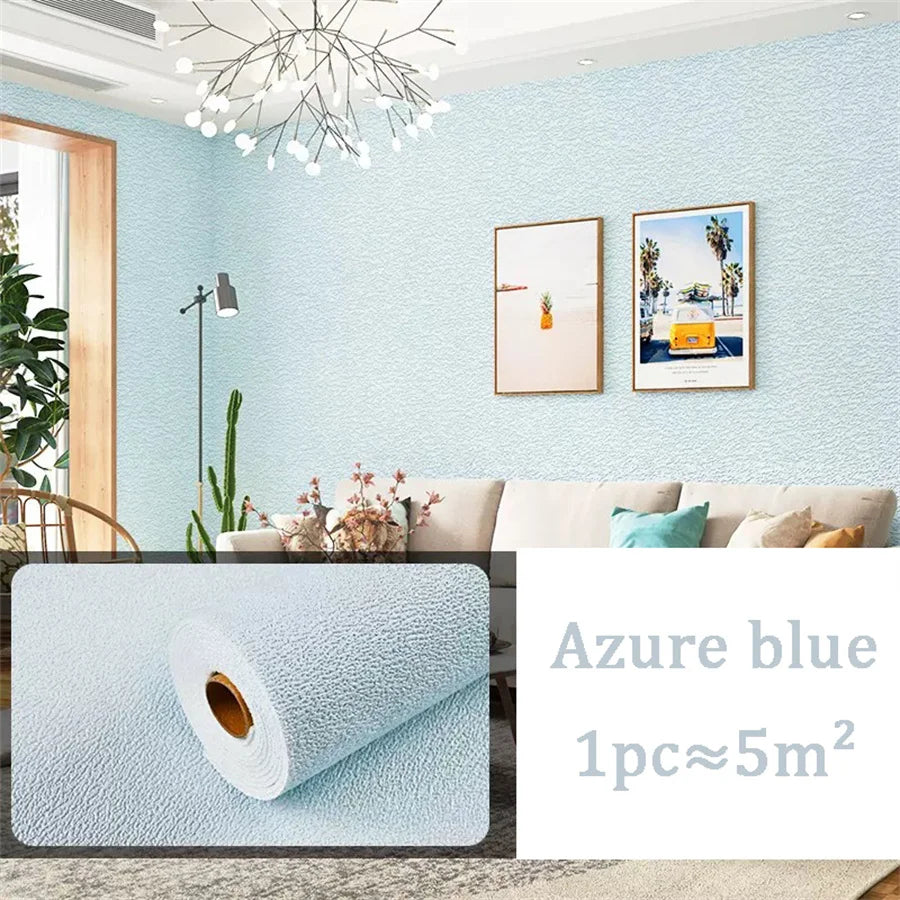 10m 3D Extra-Thick Waterproof PVC Peel-and-Stick Wallpaper – 2.5mm Embossed, Anti-Collision & Mould-Resistant