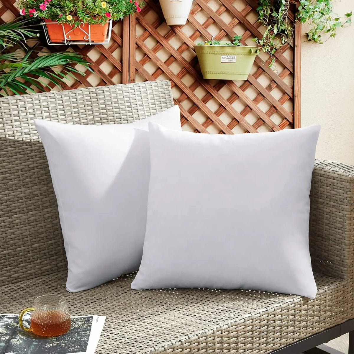 Outdoor Waterproof Polyester Lumbar Pillow Cover – 11.81 × 19.69 in (30 × 50 cm), 1 Piece