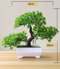 Small Artificial Bonsai Potted Plant – Green Faux Tree Ornament for Home, Garden & Hotel Decor