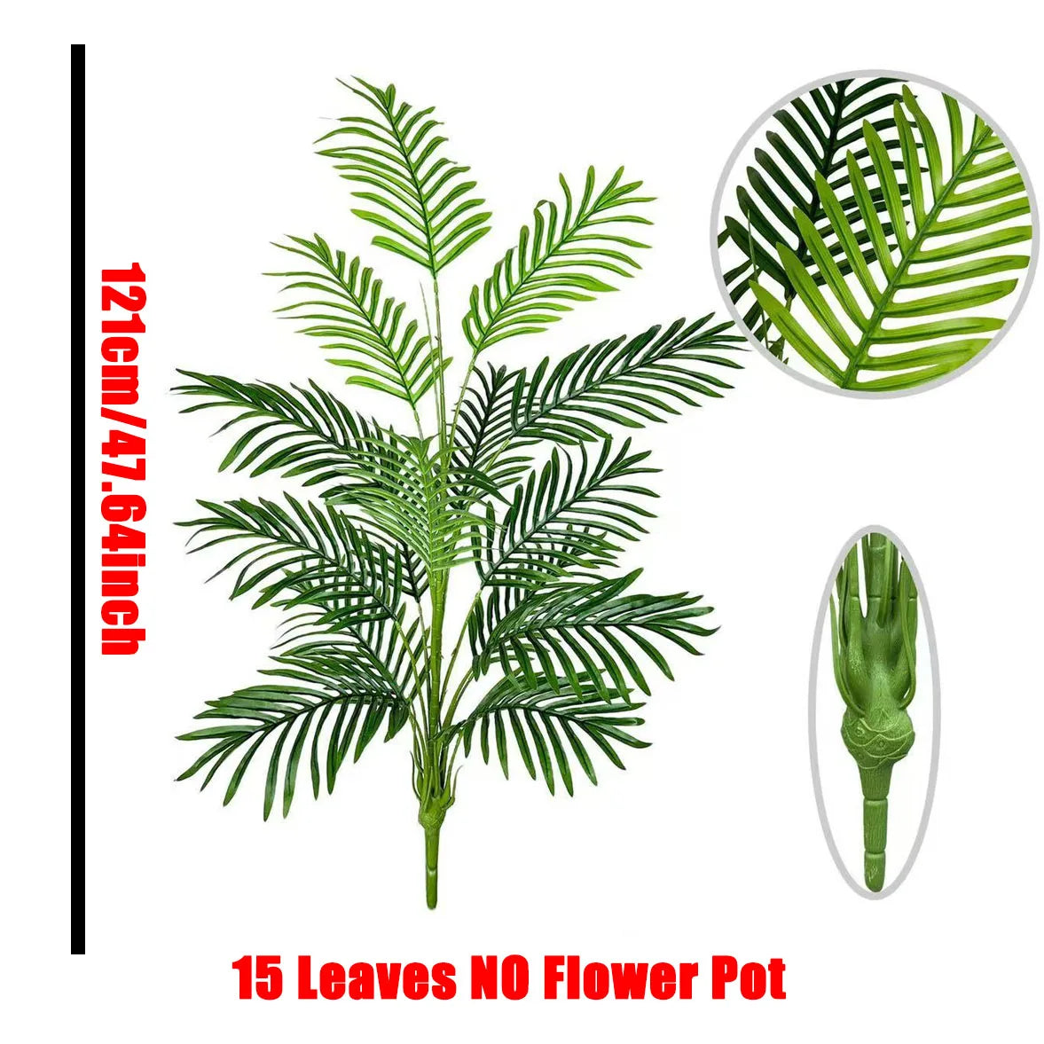 Large Artificial Palm Tree Branch – Tropical Monstera Faux Plant Leaf for Indoor Home Decor