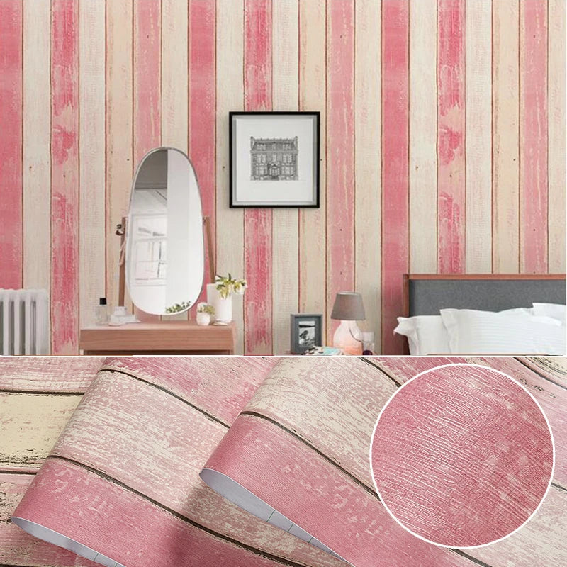 Waterproof Removable Wood-Grain Vinyl Peel-and-Stick Wallpaper for Walls, Cabinets & Furniture
