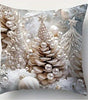 Pinecone Christmas Tree Pillow Cover – Washable Polyester Peachskin, 1 Piece