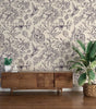 Hummingbird & Floral Traditional or Peel-and-Stick Wallpaper – Vintage Nature Wall Mural, 2-Roll Set