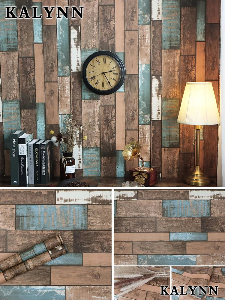 3D Wood Slat Peel and Stick Wallpaper – Waterproof, Oil-Proof, Removable Self-Adhesive Vinyl Wallpaper