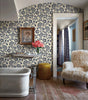 Blue Floral Waterproof & Oil-Resistant PVC Peel-and-Stick Wallpaper – Removable for Walls, Cabinets & Furniture