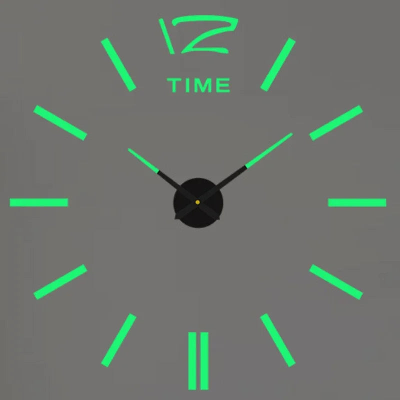 Luminous Acrylic DIY Wall Clock – 12 Designs, 36 or 48 Inch