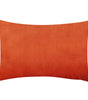 Orange Solid Velvet Lumbar Pillow Cover – Soft Woven Fabric, 1 Piece, 11.81 × 19.69 in (30 × 50 cm)