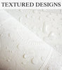 3D White Embossed Damask Waterproof & Oil-Resistant Vinyl Peel-and-Stick Wallpaper – Extra Thick & Removable