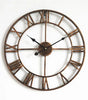 40 cm Nordic Metal Roman Numeral Wall Clock – Antique-Style Quartz Indoor/Outdoor Decor, 4 Finishes