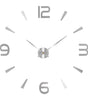 Silver Acrylic Mirror DIY Wall Clock – 11 Designs, 36 or 48 Inch