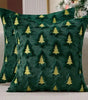 Embroidered Christmas Tree Pillow Covers – Plush Set of 2, 17.72 in