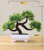 Small Artificial Bonsai Potted Plant – Green Faux Tree Ornament for Home, Garden & Hotel Decor
