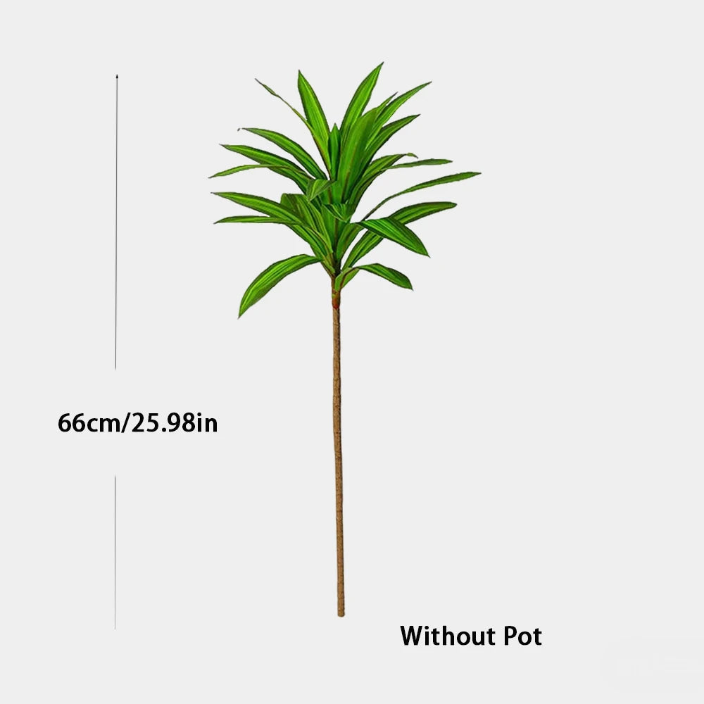 Artificial Dracaena Bamboo Tree Branch – Large Faux Corn Plant Leaves for Indoor Home & Office Decor