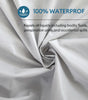 Waterproof Polyester Microfiber Zipper Pillow Protectors – 19.69 × 27.56 in (50 × 70 cm), Set of 2