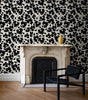 Retro Black & White Leaf Waterproof PVC Peel-and-Stick Wallpaper – Moisture- & Mould-Resistant for Walls, Cabinets & Furniture