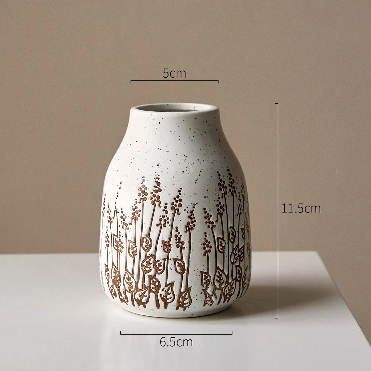 Countryside Ceramic Tabletop Vase – Lavender-Inspired, 3 Designs