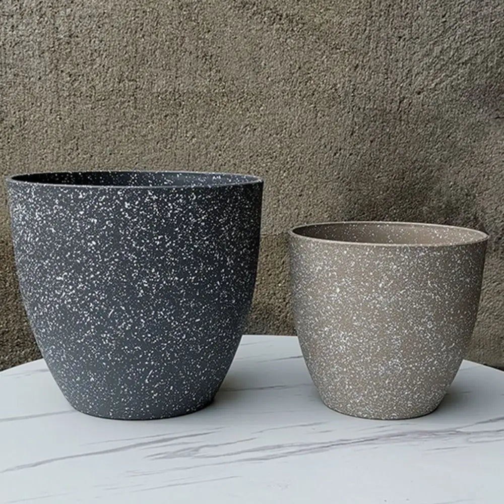 Plastic Bonsai Flowerpot Frosted Large-capacity Succulent Flowerpot Imitation Stone Plant Growth Cultivation Pot for Home