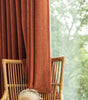 Burgundy Double-Layer Semi-Light Blocking Curtain Panel – 3 Hanging Styles