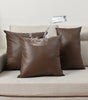 Waterproof Leather Square Pillow Cover – 17.72 or 19.69 in (45 or 50 cm), 1 Piece