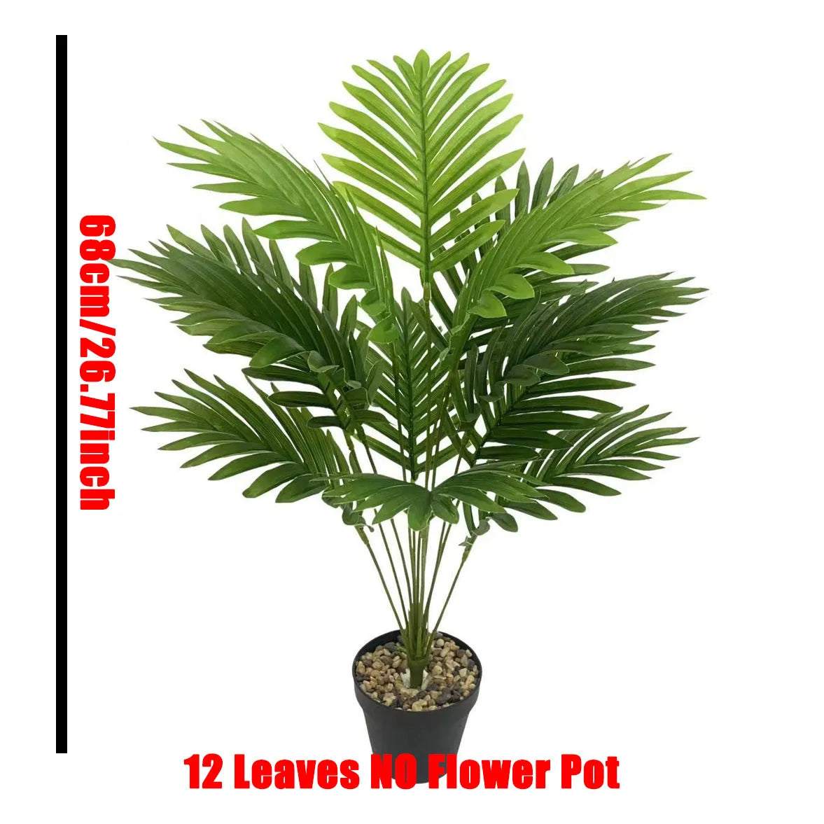 Large Artificial Palm Tree Branch – Tropical Monstera Faux Plant Leaf for Indoor Home Decor