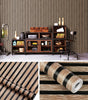 3D Wood Slat Peel and Stick Wallpaper – Waterproof, Oil-Proof, Removable Self-Adhesive Vinyl Wallpaper