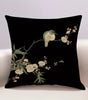 Botanical Bird & Floral Short Plush Pillow Covers – 13.78–23.62 in Square, Set of 4