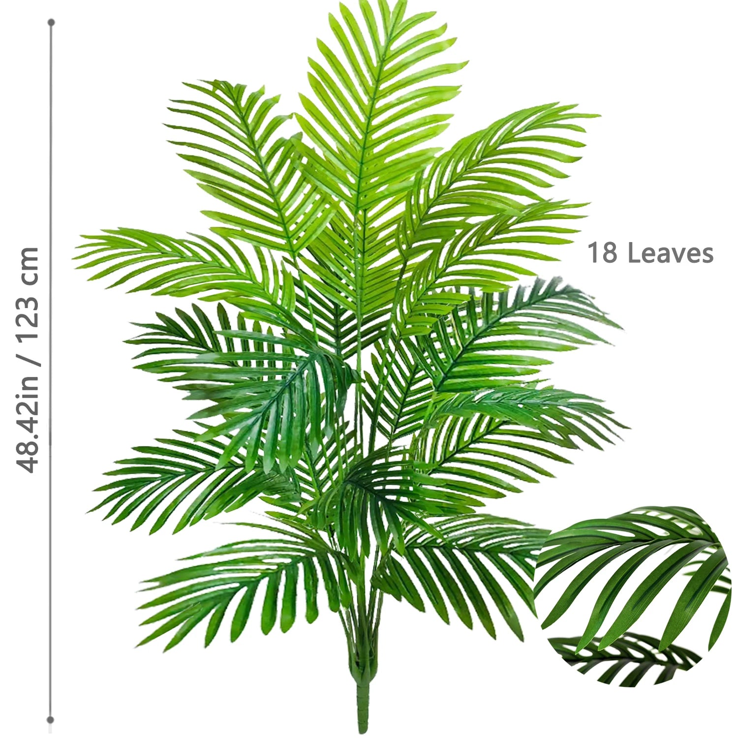Large Artificial Palm Tree Branches – Tropical Fake Palm Leaf Plant for Home, Garden & Event Decoration