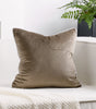 Brown & Light Brown Piped Velvet Pillow Cover – Polyester/Cotton, 1 Piece, 15.75–23.62 in Square or 11.81 × 19.69 in Lumbar (40–60 cm or 30 × 50 cm)
