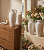 French Country Metal Vase – Faux Terracotta Finish, 2 Rustic Designs