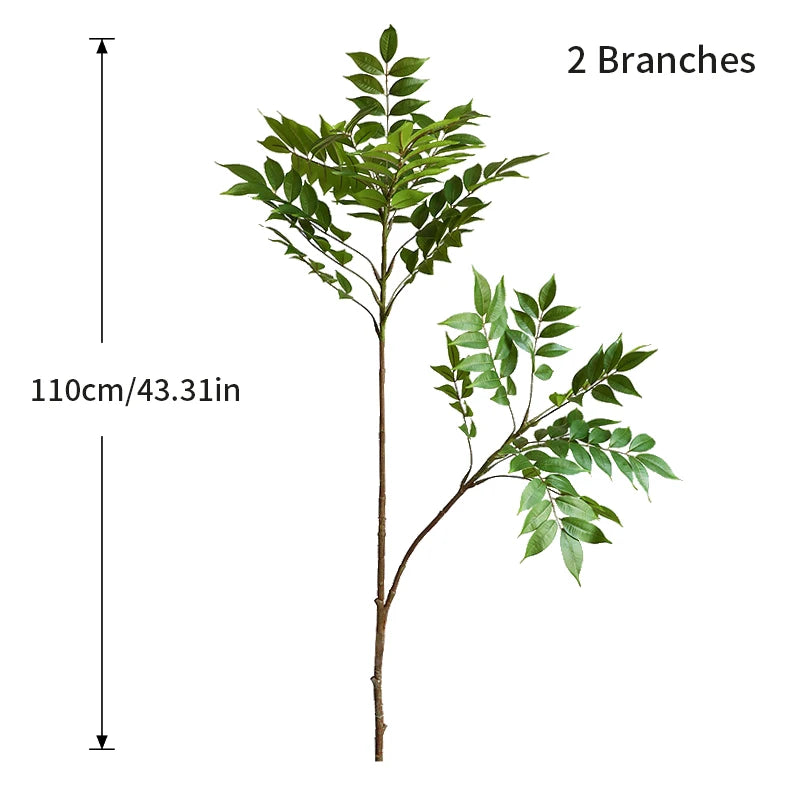 Large Artificial Ficus Tree Branch – Tall Tropical Banyan Faux Plant Leaves for Home & Garden Decor