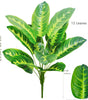 Large Artificial Bird of Paradise Plant Leaves – Real Touch Tropical Strelitzia Faux Greenery for Home & Garden Decor