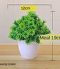 Small Artificial Bonsai Potted Plant – Green Faux Tree Ornament for Home, Garden & Hotel Decor