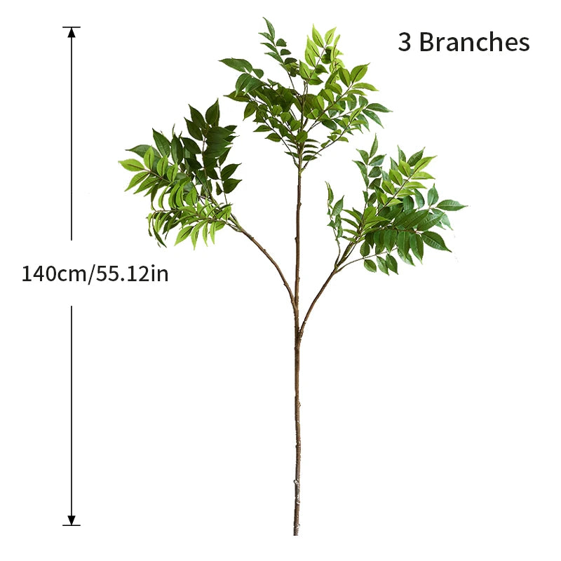 Large Artificial Ficus Tree Branch – Tall Tropical Banyan Faux Plant Leaves for Home & Garden Decor
