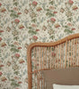 Vintage Green Leaf Small Floral Traditional & Peel-and-Stick Wallpaper – Waterproof and Mould-Resistant