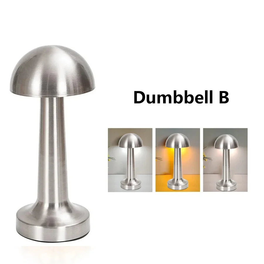 Modern LED Table Lamp – USB-C Rechargeable, Touch Control, 3 Color Modes & Stepless Dimming Metal Bedside Desk Lamp
