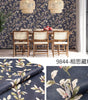 Grey Floral PVC Peel and Stick Waterproof Wallpaper for Furniture and Walls