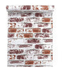 Rustic Painted Red Brick Waterproof Vinyl Peel-and-Stick Wallpaper – Removable & Oil-Resistant