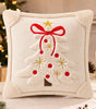 Embroidered Christmas Tree Pillow Covers – Plush Set of 2, 17.72 in