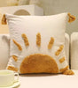 Bohemian Embroidered Tassel Polyester-Cotton Pillow Cover – Designs 1–8, 45 × 45 cm