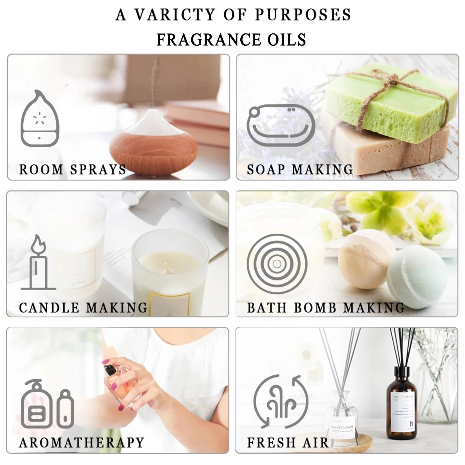 PHATOIL 2-Pack 10ml Pure Essential Oils for Diffusers