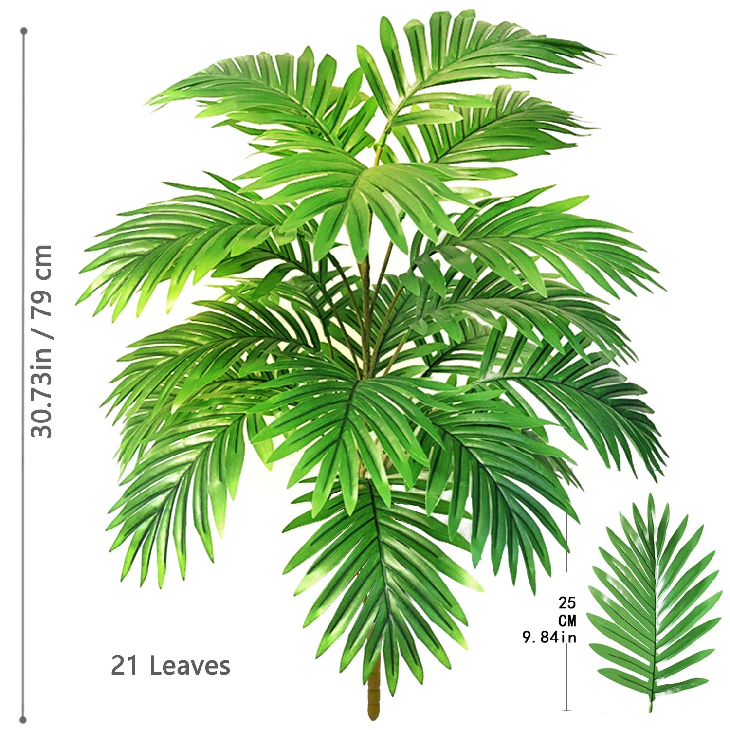 Large Artificial Palm Tree Branches – Tropical Fake Palm Leaf Plant for Home, Garden & Event Decoration