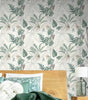 Light Green & Olive Tropical Palm Leaf Peel-and-Stick Wallpaper – Waterproof Removable PVC Vinyl