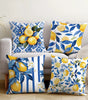 Coastal Lemon Polyester Pillow Covers, Set of 4 – 15.75, 17.72, 19.69 or 23.62 in Square (40, 45, 50 or 60 cm)