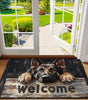 Golden Retriever Doormat – Non-Slip Washable Polyester Flannel Entryway Mat, Designs 2–5