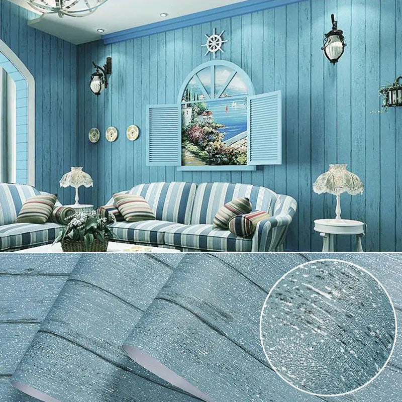 Waterproof Removable Wood-Grain Vinyl Peel-and-Stick Wallpaper for Walls, Cabinets & Furniture