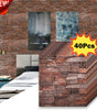 40Pcs 38.5X35cm Imitation Brick Wallpaper Self-adhesive Waterproof Moisture-proof Living Room Bedroom Wall Decoration